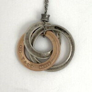 Tiffany Co Triple Circle Necklace Sterling Silver
